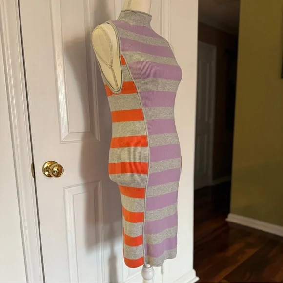 “DAILY PRACTICE” Anthropologie Striped Sleeveless Knit Sweater Dress - Picture 7 of 13